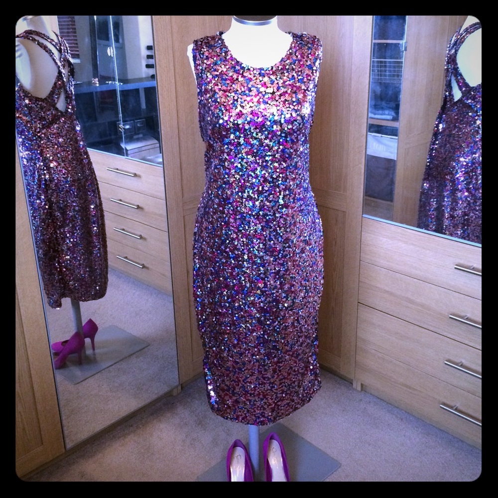 ASOS Multicolor Sequin Dress